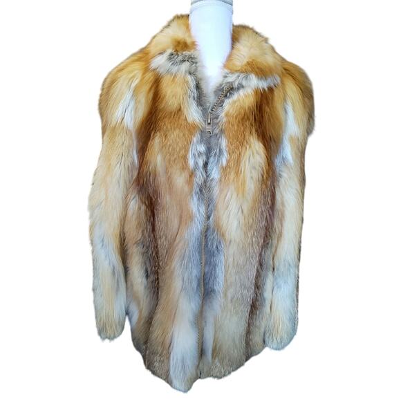 Vintage Tillis Fox Fur luxury coat Private Label size S zip Old money Regal chic - Picture 2 of 11